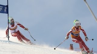 Downhill 2 womens visually impaired  2013 IPC Alpine Skiing World Cup Finals Sochi [upl. by Hyo]