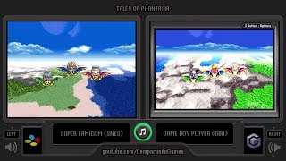 Tales of Phantasia SNES vs GBA Side by Side Comparison Game Boy Player Super Famicom vs GBA [upl. by Nork]