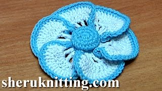 Crochet Flower Crochet Button Center How to Crochet [upl. by Wake251]