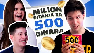 NOVKE I MILAN SU BRAĆA  MILION Pitanja Za 500 DINARA [upl. by Amethist785]