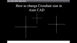 How to change Crosshair size in AutoCAD [upl. by Knowland988]