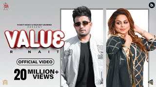 Value Official Video  R Nait  Gurlez Akhtar  Laddi Gill  Tru Makers  New Punjabi Song 2022 [upl. by Ytsihc]