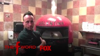 Joe Carlucci Attempts To Spin The Largest Pizza Base In The World  Season 1 Ep 9  THE F WORD [upl. by Shiller]