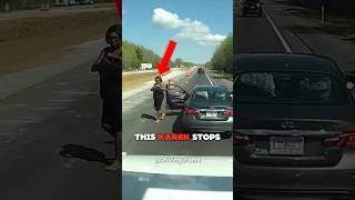 Karen Blocks Traffic During Road Rage Meltdown [upl. by Eislehc682]