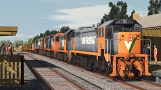 Up DonnyBrook service passing through Heathcote and down Shepperton good in Trainz 22 [upl. by Izaak]