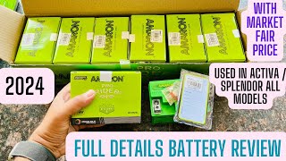 2024 Amaron Activa  Splendor Battery Unboxing With Full Details  Online Warranty amaron [upl. by Charteris779]