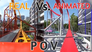 Luna Park Big Dipper  Real vs Animated POV [upl. by Beaulieu]