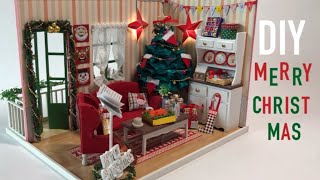 DIY Miniature Dollhouse Kit  Merry Christmas amp Winter Dream  ミニチュアハウス  Румбокс [upl. by Adnorehs]