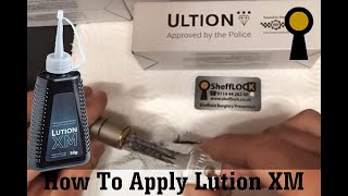 Lution XM Graphite Powder Lock Lubricant Application on Ultion Locks Demonstration by SheffLOCK [upl. by Ydnat]