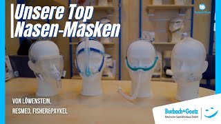 Top 3 unserer CPAP Nasenmasken  Löwenstein ResMed FisherampPaykel81 [upl. by Elsey]