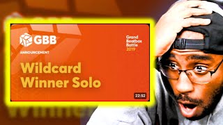 GBB 2019 SOLO Wildcard Winner Announcement REACTION [upl. by Blanka]