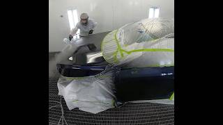 Spraying clear coat autobodypaint automobile autorepair carpainting autobodypaint [upl. by Ardenia]