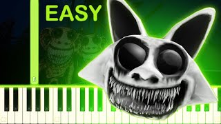 Cat Monster Chase Theme  ZOONOMALY  EASY Piano Tutorial [upl. by Iew]