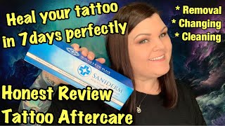 SANIDERM Honest Review amp My Tattoo Aftercare Routine  Heal a new tattoo in 7days [upl. by Riek]