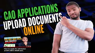 How to upload Outstanding for CAO applications online 2023 DUT MUTUKZNUnizulu online application [upl. by Agate973]