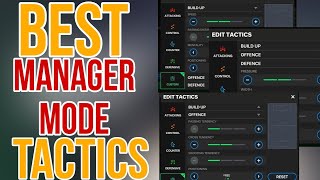 BEST MANAGER MODE TACTICS IN FC MOBILE [upl. by Idissak]