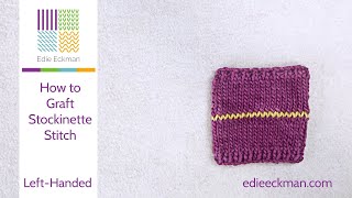 How to Graft Kitchener Stitch Stockinette Stitch LeftHanded [upl. by Salis]