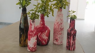 How to do HydroDipping Bottle Painting hinditutorial [upl. by Claudianus]