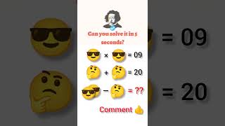 Challenge your friends to solve this Emoji Maths Puzzle shorts youtubeshorts ytshorts genius [upl. by Ekoorb]