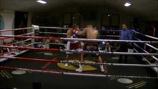 Nieky Holzken vs Ruslan Schelev met een profboks Party 12102014 [upl. by Annavaj198]