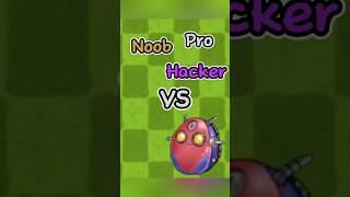 PVZ Fusion  Noob vs Pro vs Hacker  Red Robotic Bowling Zombie pvz memes shorts [upl. by Melise]