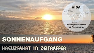 Kopenhagen  Dänemark  Einfahrt beim Sonnenaufgang  AIDA Kreuzfahrt in Zeitraffer [upl. by Orips186]