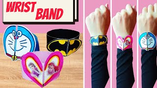 How to make wristband with paper  Diy paper crafts [upl. by Enomsed]