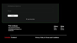 Website Design Using HTML and CSS For Beginners  Footer Design Zabiullah Technical Part 3 [upl. by Adham106]