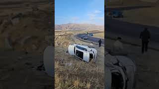 Overturning the car واژگون شدن ماشین سر پیچ [upl. by Einaled]