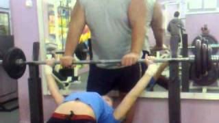 Maryana Naumova RAW benchpress 55 kg 1212 lb x 6 27122010 [upl. by Ploss]