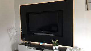 TV Wall DIY  LED TV Wand  TV Wand selber bauen  Wohnzimmer Living Room  Wohnwand trockenbau [upl. by Duffy]