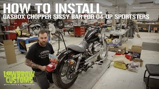 The Gasbox Bolt On Sissy Bars for 2004 amp later HarleyDavidson Sportsters Install Guide [upl. by Yetta]