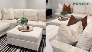 Stunning Corduroy Modular Sofa Review [upl. by Lois283]