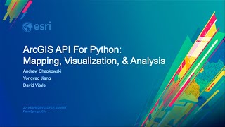 ArcGIS API for Python Mapping Visualization and Analysis [upl. by Bliss]