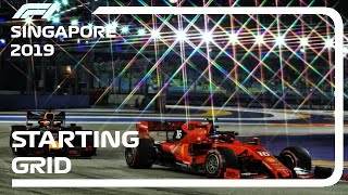 F1 STARTING GRID  2019 Singapore GP [upl. by Ahsoj975]