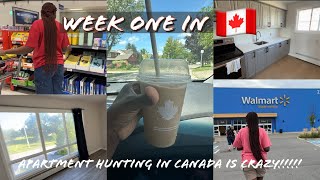 FIRST WEEK IN CANADA 🇨🇦  APARTMENT HUNTING  THE STRUGGLE [upl. by Yggam]