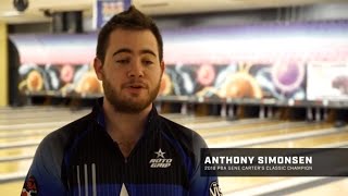 Anthony Simonsen Won the 2018 PBA Gene Carters Pro Shop Classic Throwing a Back Up Ball [upl. by Abbye]