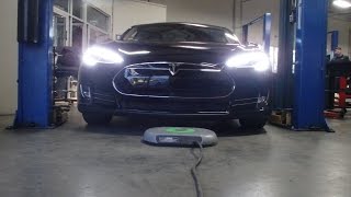 Plugless for Tesla Model S  Ricks First Charge [upl. by Bilski]