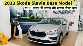 2023 Skoda Slavia Active 10 TSI MT Base Model Review  Featurepacked Budget Beauty [upl. by Cyndie]