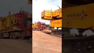 Counterweight assembly and marching big crane heavy duty boom 🤯🙄🙄🙄🙄😯 [upl. by Ardna]