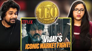 LEO Market FIGHT Scene REACTION  Thalapathy Vijay [upl. by Hartzke]