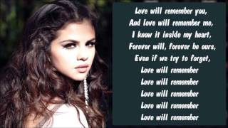 Selena Gomez  Love Will Remember Karaoke  Instrumental with lyrics on screen [upl. by Bostow]