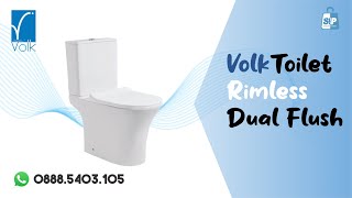 Volk Toilet Kloset Duduk Rimless Dengan Dual Flush [upl. by Consalve]