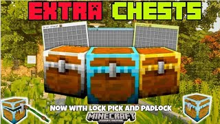 🔥EXTRA CHESTS ADDON for BEDROCK  MINECRAFT PE 120119 addons [upl. by Nutsud]