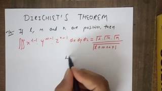 Dirichlets theorem for three variablesProofIntegral Calculus [upl. by Eltsryk]