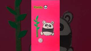 Easy Panda Craft New Creative Craft ideas for kids panda animals trending art shorts viral [upl. by Dode]