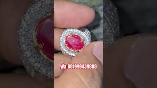 Ruby burma kristal star  mirah windusara burma ring perak microsetting  gemstone  batu permata [upl. by Pudendas317]