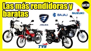 Las MOTOCICLETAS más AHORRADORAS y BARATAS en México  Menos de 25000 MXN [upl. by Brocky]