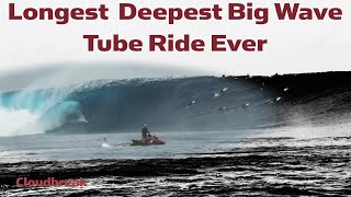 Best Big wave tube ride Is ridden at Cloudbreak [upl. by Aremihc427]