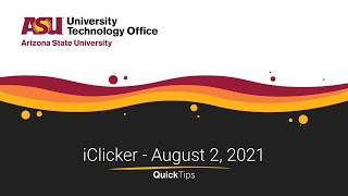 ASU iClicker Orientation August 2 2021 [upl. by Bradan]